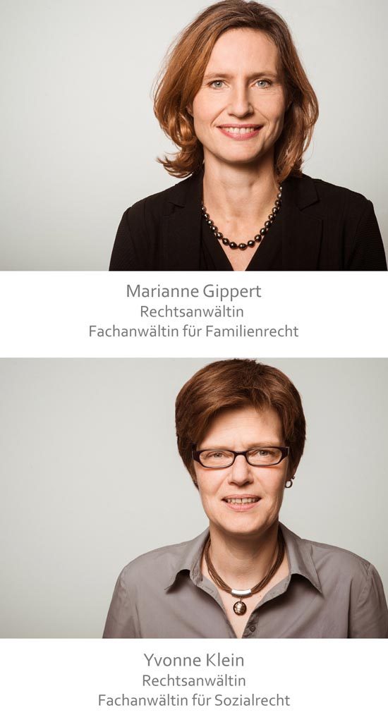Rechtsanwältin Marianne Gippert und Rechtsanwältin Yvonne Klein